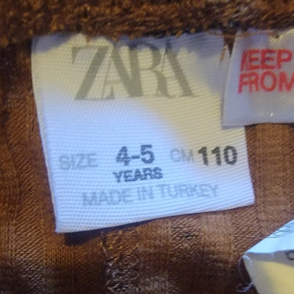 Zara kids long Zara set,size 4-5,brown,lavender - Picture 3 of 8